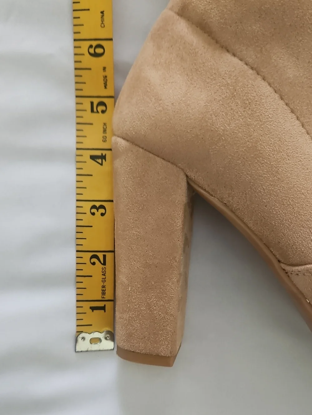 Gianni Bini Tan Stretch Over Knee Platform Block Heel Boots Size 8.5